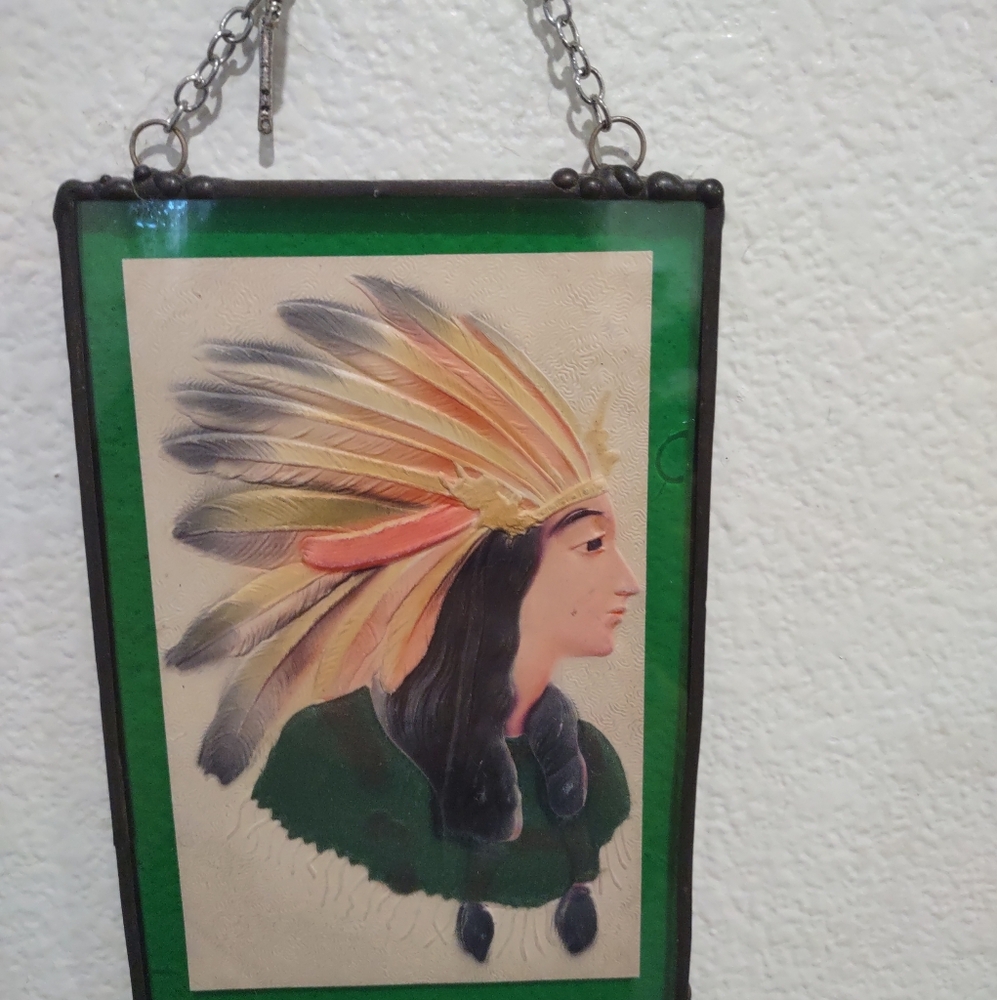 Native American Themed Stained Glass Art